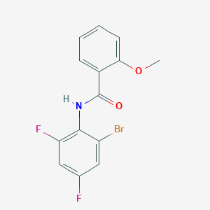 molecular formula C14H10BrF2NO2 B4679935 N-(2-bromo-4,6-difluorophenyl)-2-methoxybenzamide 