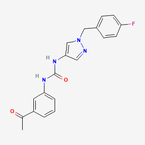 1-(3-Acetylphenyl)-3-(1-(4-fluorobenzyl)-1H-pyrazol-4-yl)urea