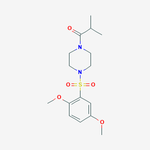 1-{4-[(2,5-DIMETHOXYPHENYL)SULFONYL]PIPERAZINO}-2-METHYL-1-PROPANONE