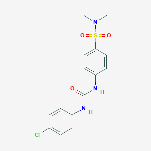 molecular formula C15H16ClN3O3S B468092 4-(3-(4-chlorophenyl)ureido)-N,N-dimethylbenzenesulfonamide CAS No. 650584-58-0