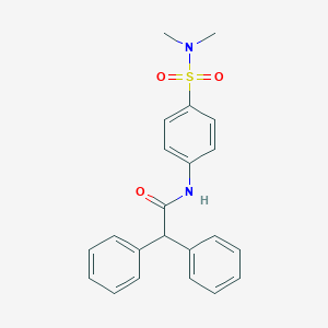 molecular formula C22H22N2O3S B468098 N-{4-[(dimethylamino)sulfonyl]phenyl}-2,2-diphenylacetamide CAS No. 289700-45-4
