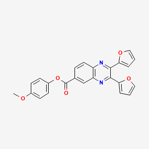 (4-Methoxyphenyl) 2,3-bis(furan-2-yl)quinoxaline-6-carboxylate