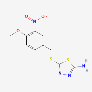 5-{[(4-METHOXY-3-NITROPHENYL)METHYL]SULFANYL}-1,3,4-THIADIAZOL-2-AMINE