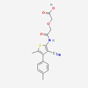 2-(2-{[3-CYANO-5-METHYL-4-(4-METHYLPHENYL)-2-THIENYL]AMINO}-2-OXOETHOXY)ACETIC ACID