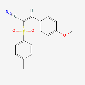 3-(4-methoxyphenyl)-2-[(4-methylphenyl)sulfonyl]acrylonitrile