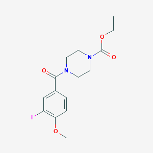 molecular formula C15H19IN2O4 B468301 Ethyl 4-(3-iodo-4-methoxybenzoyl)-1-piperazinecarboxylate CAS No. 650588-09-3
