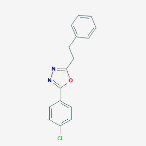 molecular formula C16H13ClN2O B468366 2-(4-Chlorophenyl)-5-(2-phenylethyl)-1,3,4-oxadiazole CAS No. 671793-77-4