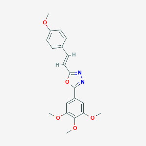 molecular formula C20H20N2O5 B468368 (E)-2-(4-methoxystyryl)-5-(3,4,5-trimethoxyphenyl)-1,3,4-oxadiazole CAS No. 671793-79-6