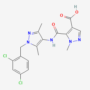 5-({[1-(2,4-dichlorobenzyl)-3,5-dimethyl-1H-pyrazol-4-yl]amino}carbonyl)-1-methyl-1H-pyrazole-4-carboxylic acid