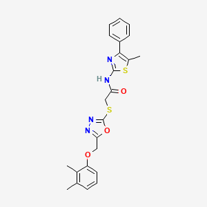 2-({5-[(2,3-dimethylphenoxy)methyl]-1,3,4-oxadiazol-2-yl}thio)-N-(5-methyl-4-phenyl-1,3-thiazol-2-yl)acetamide