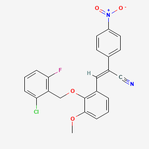 3-{2-[(2-chloro-6-fluorobenzyl)oxy]-3-methoxyphenyl}-2-(4-nitrophenyl)acrylonitrile