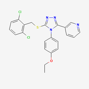 3-[5-[(2,6-dichlorobenzyl)thio]-4-(4-ethoxyphenyl)-4H-1,2,4-triazol-3-yl]pyridine