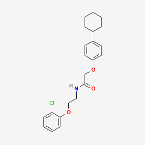 N-[2-(2-chlorophenoxy)ethyl]-2-(4-cyclohexylphenoxy)acetamide