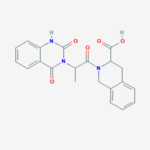 molecular formula C21H19N3O5 B4684113 2-[2-(2,4-dioxo-1,4-dihydro-3(2H)-quinazolinyl)propanoyl]-1,2,3,4-tetrahydro-3-isoquinolinecarboxylic acid 