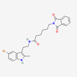 N-[2-(5-bromo-2-methyl-1H-indol-3-yl)ethyl]-6-(1,3-dioxo-1,3-dihydro-2H-isoindol-2-yl)hexanamide