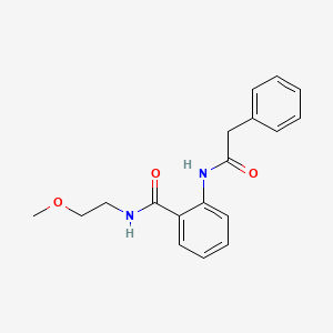 molecular formula C18H20N2O3 B4684164 N-(2-methoxyethyl)-2-[(phenylacetyl)amino]benzamide 