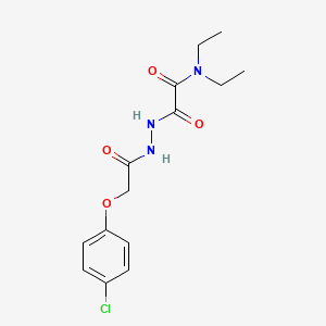 molecular formula C14H18ClN3O4 B4684188 2-{2-[(4-chlorophenoxy)acetyl]hydrazino}-N,N-diethyl-2-oxoacetamide 