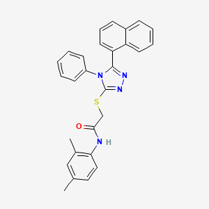 N-(2,4-dimethylphenyl)-2-[(5-naphthalen-1-yl-4-phenyl-1,2,4-triazol-3-yl)sulfanyl]acetamide