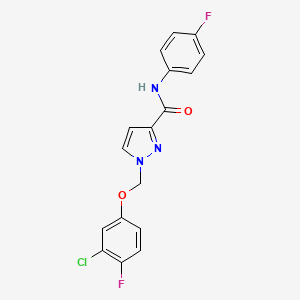 1-[(3-chloro-4-fluorophenoxy)methyl]-N-(4-fluorophenyl)-1H-pyrazole-3-carboxamide