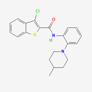 3-chloro-N-[2-(4-methyl-1-piperidinyl)phenyl]-1-benzothiophene-2-carboxamide