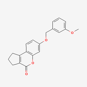 molecular formula C20H18O4 B4684328 7-[(3-methoxybenzyl)oxy]-2,3-dihydrocyclopenta[c]chromen-4(1H)-one 