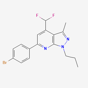 6-(4-bromophenyl)-4-(difluoromethyl)-3-methyl-1-propyl-1H-pyrazolo[3,4-b]pyridine