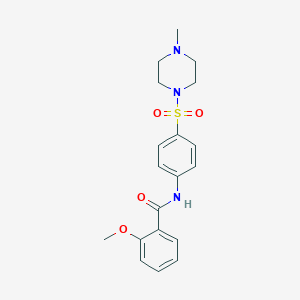 molecular formula C19H23N3O4S B468434 2-methoxy-N-{4-[(4-methyl-1-piperazinyl)sulfonyl]phenyl}benzamide CAS No. 791791-14-5