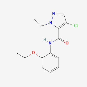 4-CHLORO-N~5~-(2-ETHOXYPHENYL)-1-ETHYL-1H-PYRAZOLE-5-CARBOXAMIDE