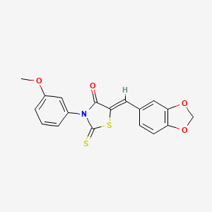 5-(1,3-benzodioxol-5-ylmethylene)-3-(3-methoxyphenyl)-2-thioxo-1,3-thiazolidin-4-one