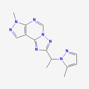 7-methyl-2-[1-(5-methyl-1H-pyrazol-1-yl)ethyl]-7H-pyrazolo[4,3-e][1,2,4]triazolo[1,5-c]pyrimidine