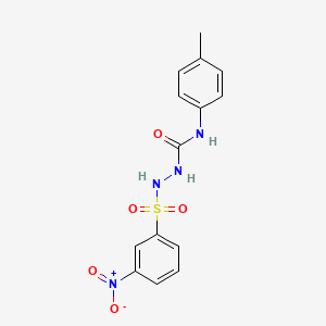 N-(4-methylphenyl)-2-[(3-nitrophenyl)sulfonyl]hydrazinecarboxamide