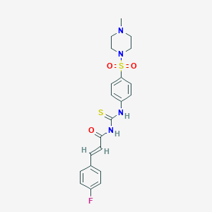 (2E)-3-(4-fluorophenyl)-N-({4-[(4-methylpiperazin-1-yl)sulfonyl]phenyl}carbamothioyl)prop-2-enamide