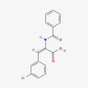 molecular formula C16H12BrNO3 B4684505 (E)-2-benzamido-3-(3-bromophenyl)prop-2-enoic acid 