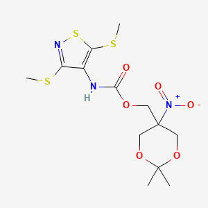 molecular formula C13H19N3O6S3 B4684513 (2,2-dimethyl-5-nitro-1,3-dioxan-5-yl)methyl [3,5-bis(methylthio)-4-isothiazolyl]carbamate 