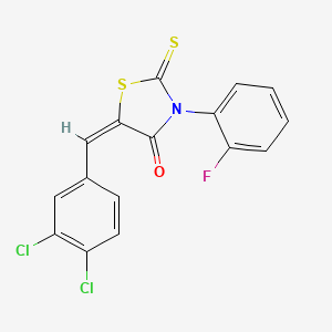 molecular formula C16H8Cl2FNOS2 B4684526 5-(3,4-dichlorobenzylidene)-3-(2-fluorophenyl)-2-thioxo-1,3-thiazolidin-4-one 