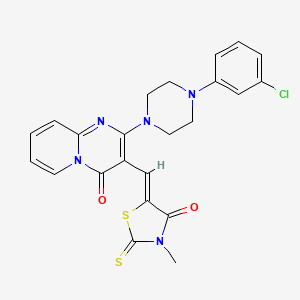 2-[4-(3-chlorophenyl)-1-piperazinyl]-3-[(3-methyl-4-oxo-2-thioxo-1,3-thiazolidin-5-ylidene)methyl]-4H-pyrido[1,2-a]pyrimidin-4-one