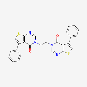 molecular formula C26H18N4O2S2 B4684542 3,3'-(1,2-ethanediyl)bis(5-phenylthieno[2,3-d]pyrimidin-4(3H)-one) 