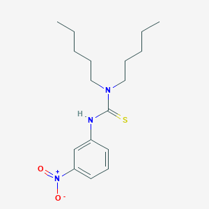 molecular formula C17H27N3O2S B4684560 N'-(3-nitrophenyl)-N,N-dipentylthiourea 