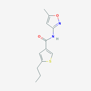 N-(5-methyl-1,2-oxazol-3-yl)-5-propylthiophene-3-carboxamide