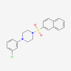 molecular formula C20H19ClN2O2S B4684601 1-(3-chlorophenyl)-4-(2-naphthylsulfonyl)piperazine 