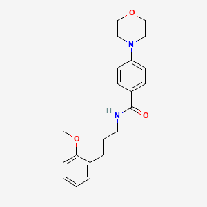 molecular formula C22H28N2O3 B4684602 N-[3-(2-ethoxyphenyl)propyl]-4-(4-morpholinyl)benzamide 