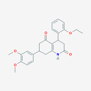 7-(3,4-dimethoxyphenyl)-4-(2-ethoxyphenyl)-4,6,7,8-tetrahydro-2,5(1H,3H)-quinolinedione