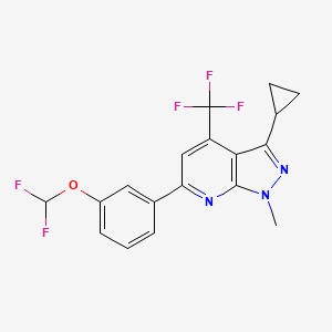 3-[3-CYCLOPROPYL-1-METHYL-4-(TRIFLUOROMETHYL)-1H-PYRAZOLO[3,4-B]PYRIDIN-6-YL]PHENYL DIFLUOROMETHYL ETHER