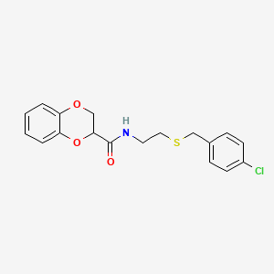 N-{2-[(4-chlorobenzyl)thio]ethyl}-2,3-dihydro-1,4-benzodioxine-2-carboxamide