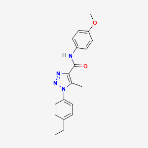 molecular formula C19H20N4O2 B4684699 1-(4-ethylphenyl)-N-(4-methoxyphenyl)-5-methyl-1H-1,2,3-triazole-4-carboxamide 