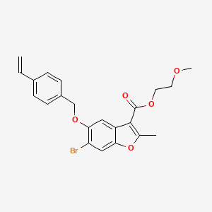 2-methoxyethyl 6-bromo-5-[(4-ethenylphenyl)methoxy]-2-methyl-1-benzofuran-3-carboxylate