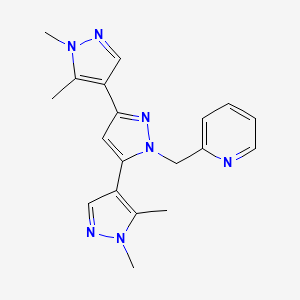 1,1'',5,5''-tetramethyl-1'-(2-pyridinylmethyl)-1H,1'H,1''H-4,3':5',4''-terpyrazole