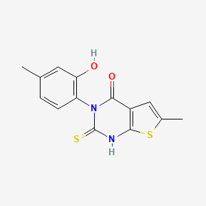 3-(2-hydroxy-4-methylphenyl)-2-mercapto-6-methylthieno[2,3-d]pyrimidin-4(3H)-one