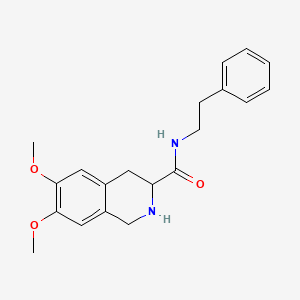 molecular formula C20H24N2O3 B4684737 6,7-dimethoxy-N-(2-phenylethyl)-1,2,3,4-tetrahydro-3-isoquinolinecarboxamide 