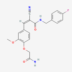 3-[4-(2-amino-2-oxoethoxy)-3-methoxyphenyl]-2-cyano-N-(4-fluorobenzyl)acrylamide